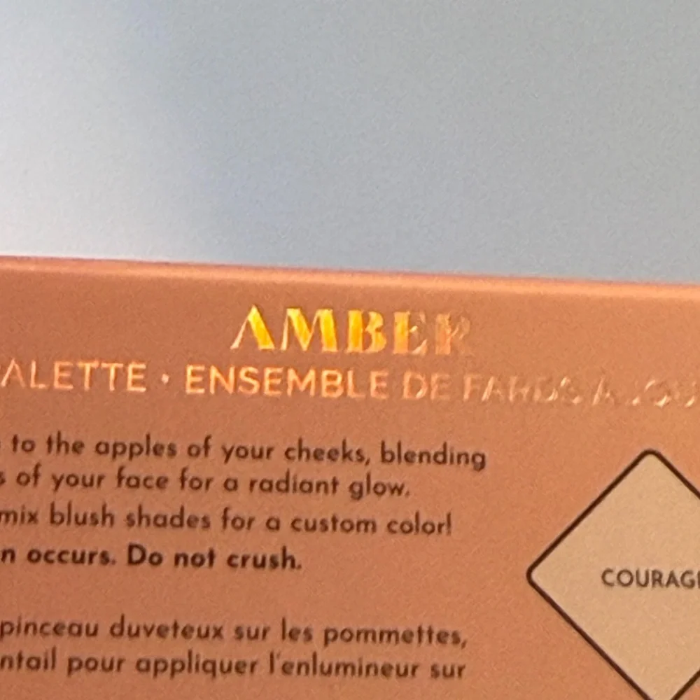 ATHR BEAUTY Crystal Charged Cheek Palette In Amber (a Peach and Gold Trio)